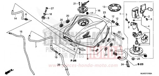 RESERVOIR A CARBURANT/POMPE A CARBURANT CBR500RAG de 2016